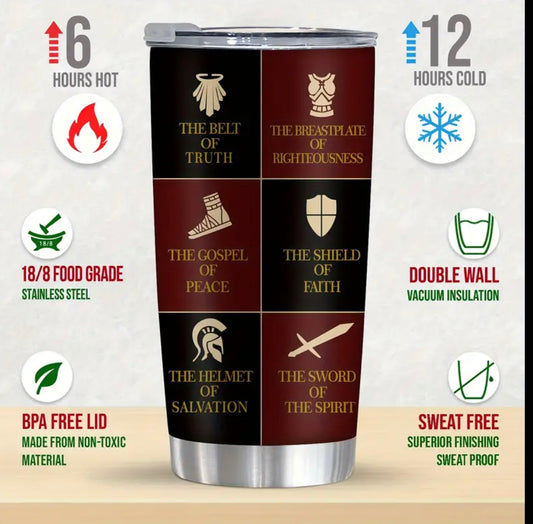 Gobelet Puissant Armure de Dieu – En acier inoxydable